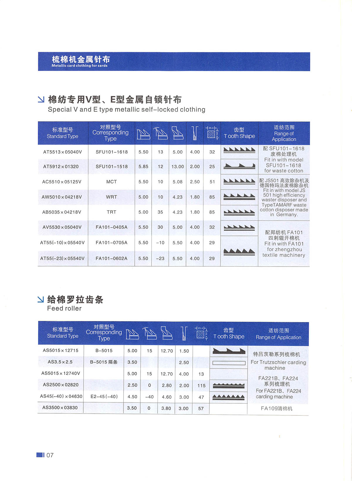 棉纺针布